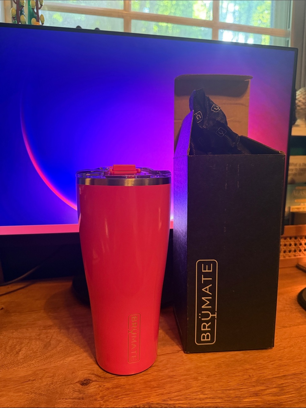 BrüMate Pink Insulated Travel Tumbler - Stainless Lid